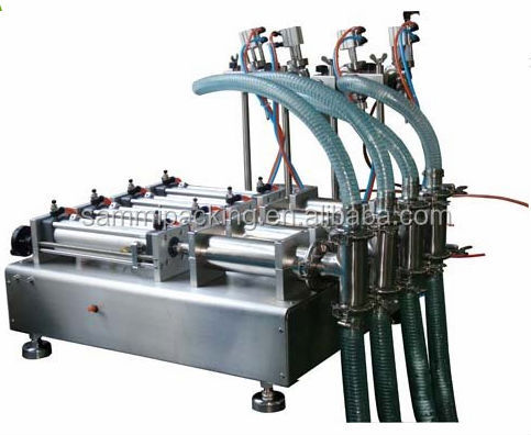 4 Heads Pneumatic Driven Liquid Filling Machine For Beverage,Oil,Shampoo,Alcohol,Perfume