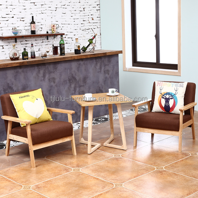 Customized Colors Solid Wood Frame Fabric Chair W64*D59*H71CM for Contemporary and Sophisticated Living Room
