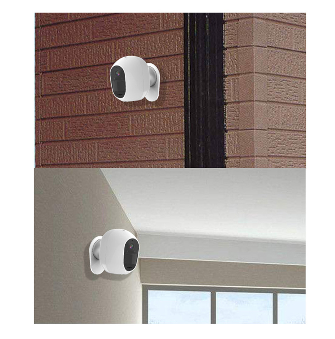 Tuya WIFI White Security Camera Solar Charge 1080P Home Surveillance Support Night Vision PIR Motion Detect(TY-S2-P01)