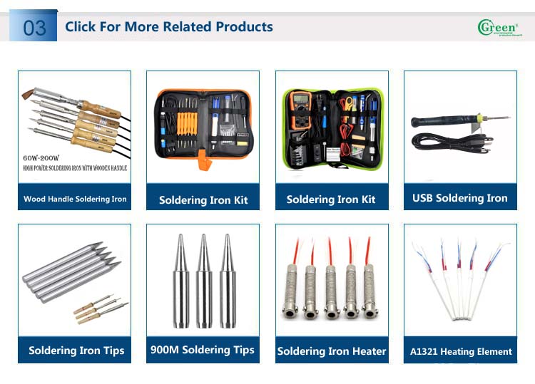 CX - 100W Wooden Handle Soldering Iron 300-1500℃ Stability Temperature