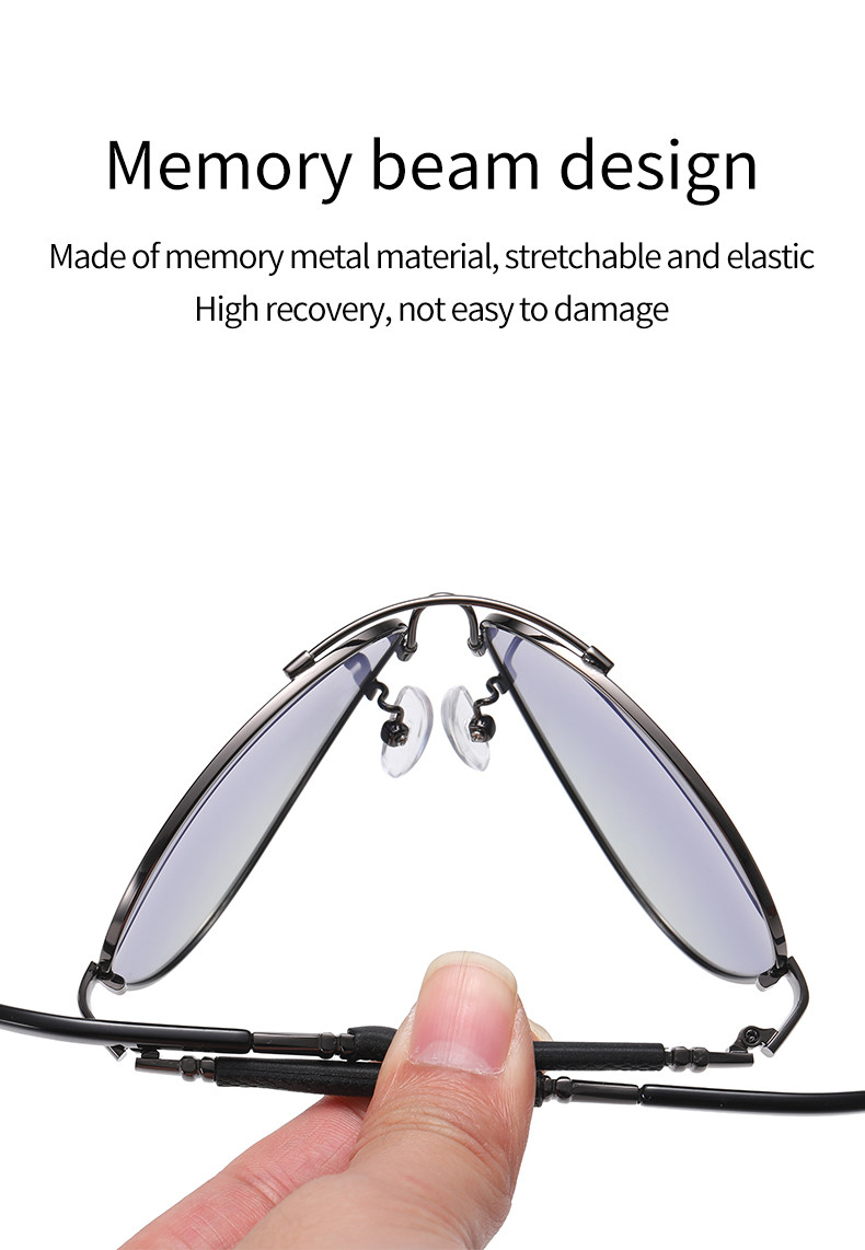 Men Women Metal Aviator Sunglasses Super Elastic Memory Metal