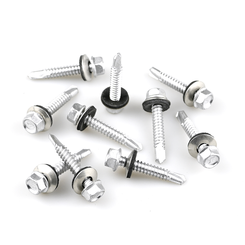 Self Drilling Screws With Epdm Washer 38mm Hex Washer Head Customized Support for Window