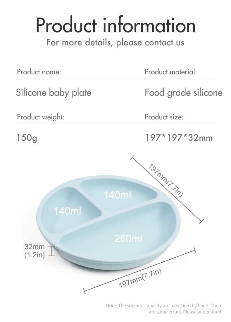 FDA Baby Silicone Feeding Set 200ml Silicone Tableware Set