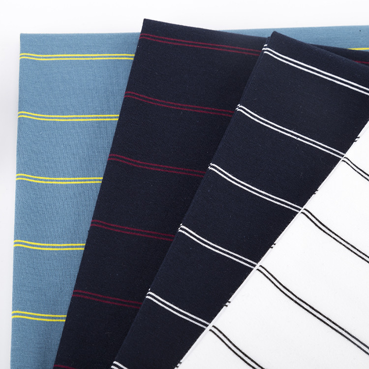 Sweat-Absorbent And Fashionable Skin-Friendly Striped Knit Fabric For Tracksuit