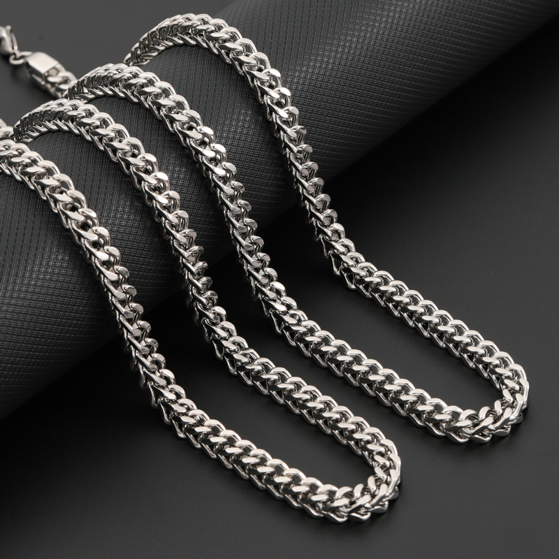 Europe US Stainless Steel Chain Hip Hop Fashion DIY Handmade Jewelry with Chain Shape