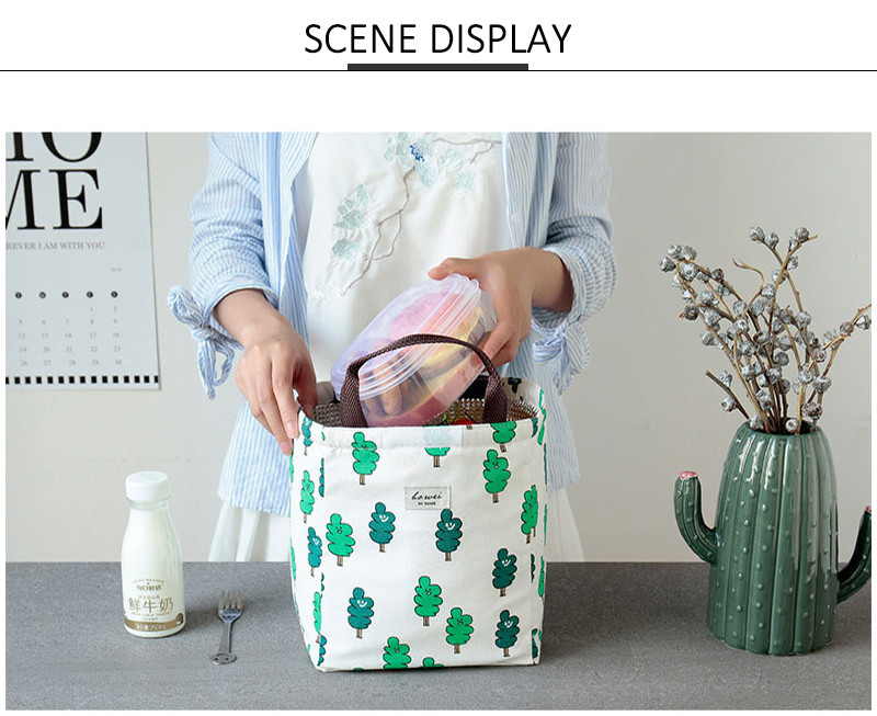 L19*D17cm Silk Printing Insulated Lunch Cooler Bags