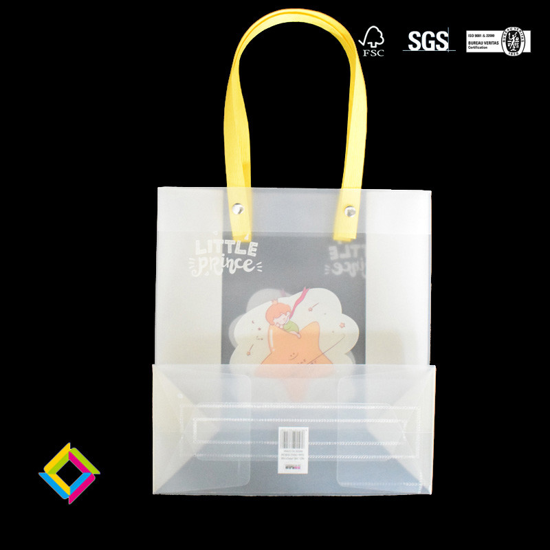 Spot PP Plastic Handbag Frosted PVC Translucent Gift Bag Cosmetic Gift Advertising Tote Shopping