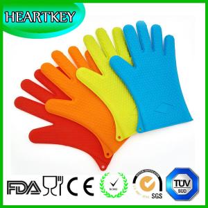China Silicone Oven Mitts Grilling BBQ Cooking Baking Smoking Heat Resistant Gloves on sale