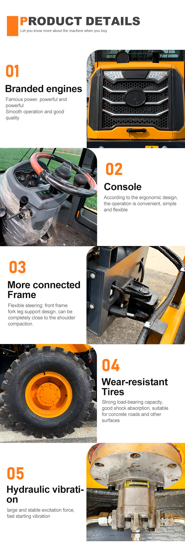 Kawasaki Hydraulic Valve 8t 8000kg Diesel Road Roller for Asphalt and Earth Compaction