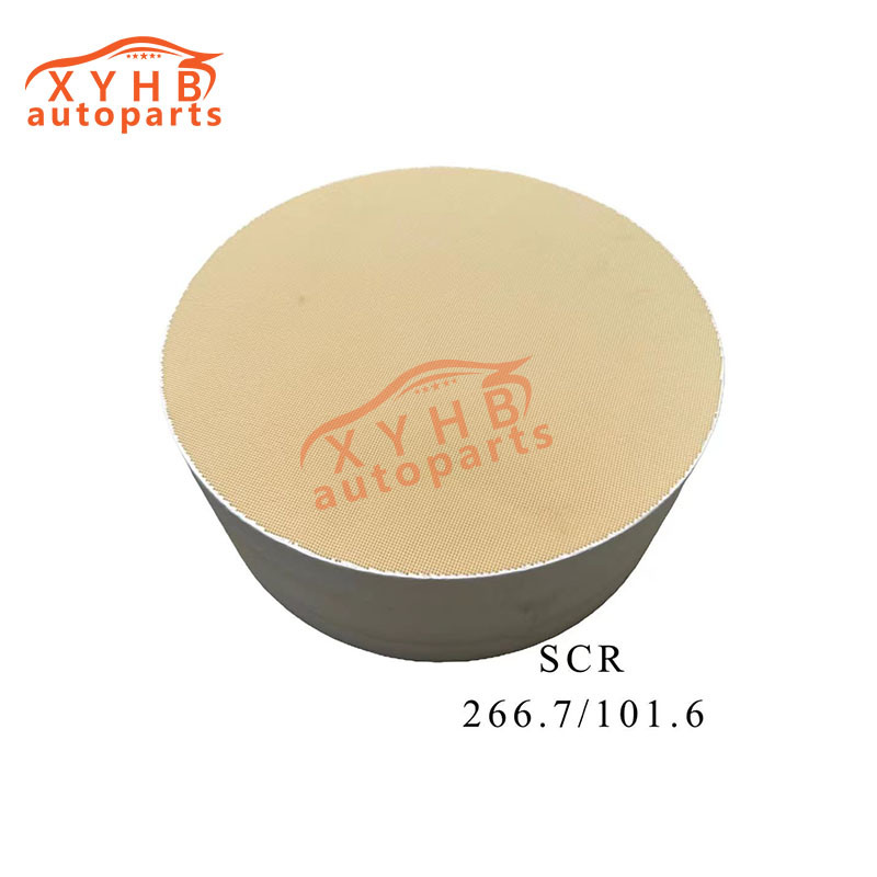 Ceramic Carrier High-Quality Round Three-Way Catalytic Filter Element Euro 1-5 Model: 266.7*101*6
