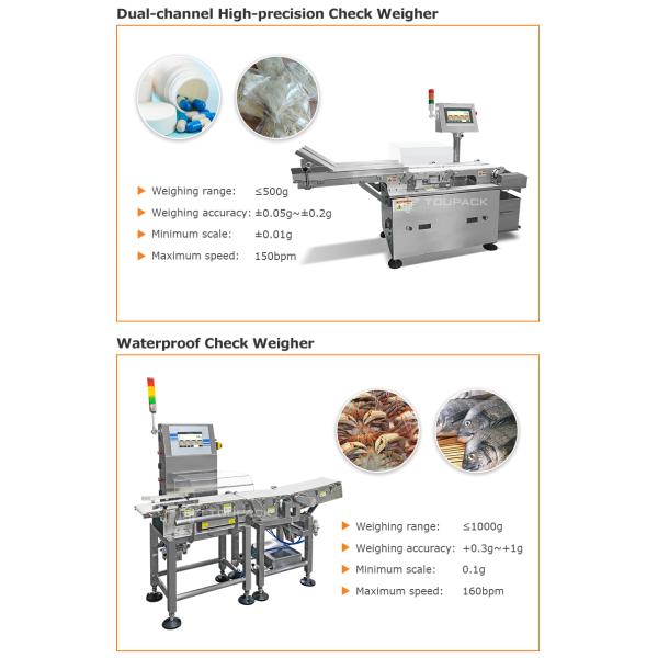 Packed Food Check Weigher Belt Conveyor Automatic Checkweigher