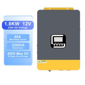 Quality 12V 2200VA MPPT Hybrid Solar Inverter Pure Sine Wave for sale
