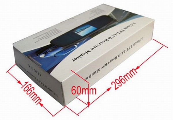 Ouchuangbo 3.5 inch digital screen Rear view mirror PAL /NTSC dual-mode automatic switching OCB-RV350