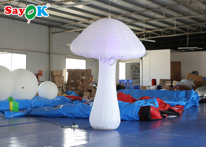 2M Tall Giant Colorful LED Inflatable Mushroom For Party Decoration