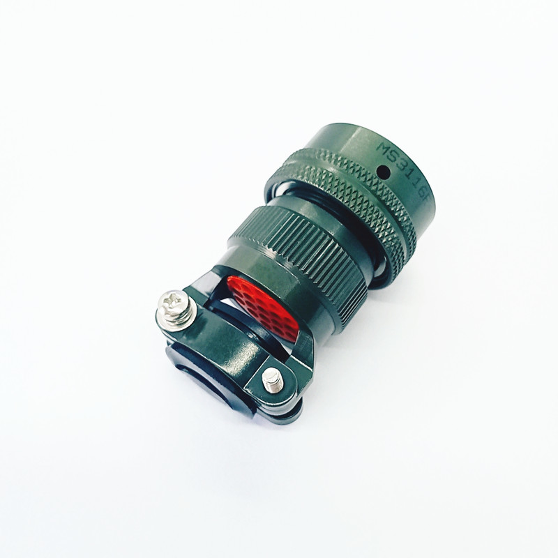 MS3116F14‑19S Circular Connector 19 Pin Straight Cable Mount Female Plug Connector