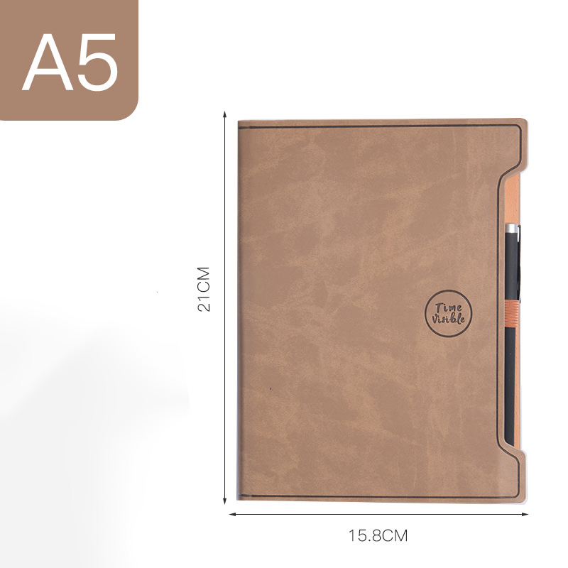 Direct A5 PU Leather Agenda Journal Notebook With Customized Inner Pages And Pen Set