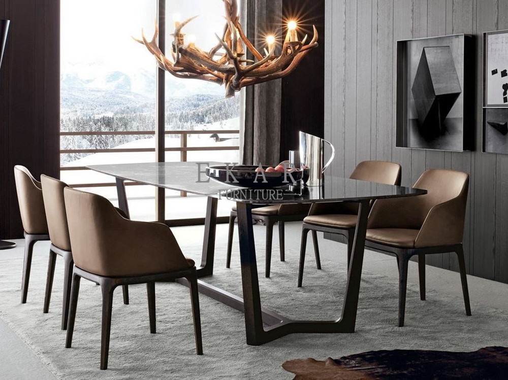 Leather Solid Wood Modern Dining Chair For Restaurant ZZ-ZC02B