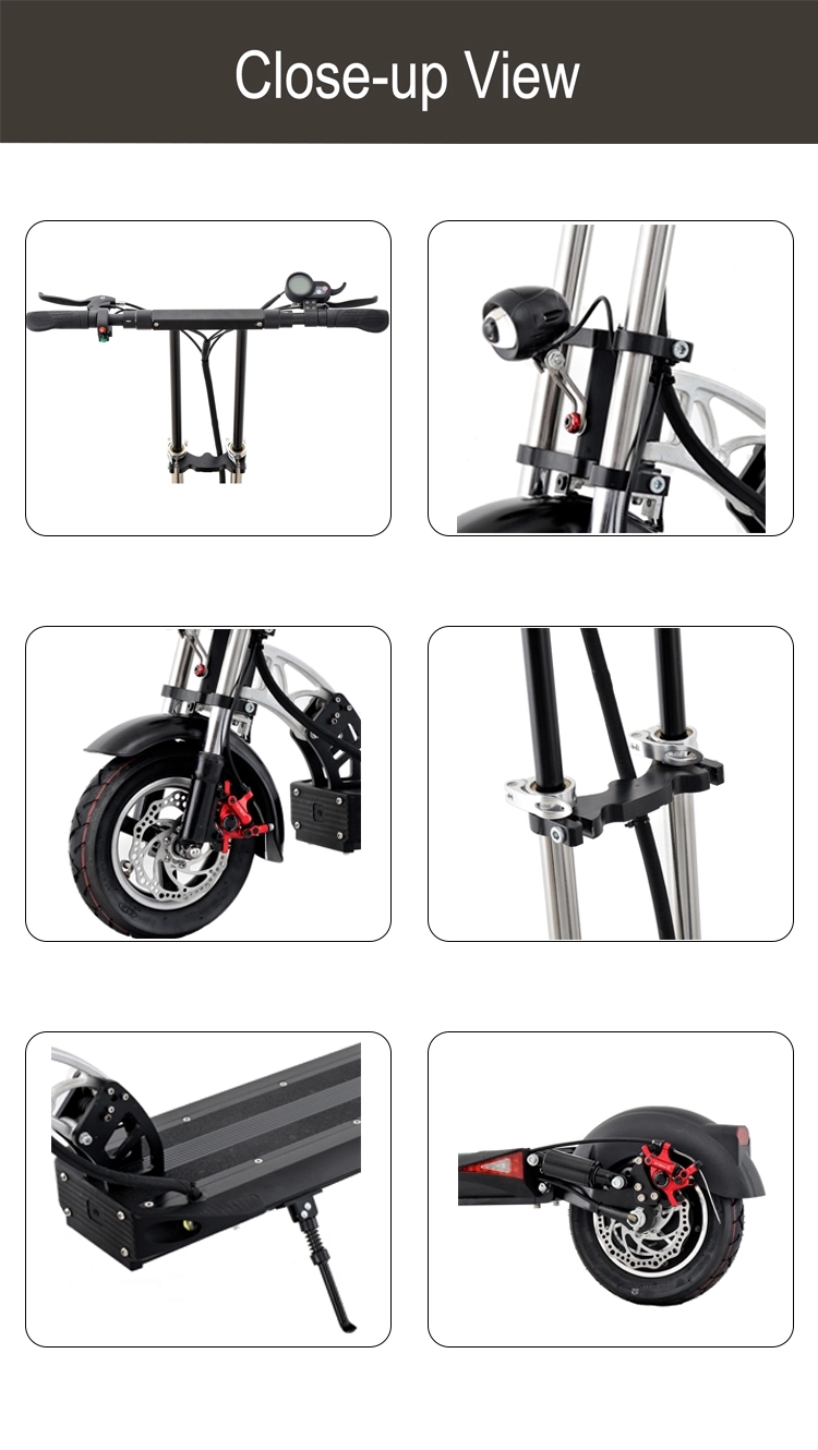 Hub Motor Foldable Electric Scooter For Adults Tire Size 10 Inch Max Speed 55 Km/H