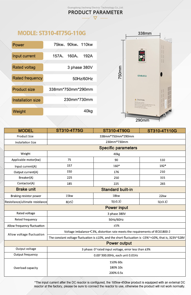 60HZ To 50HZ 75KW VSD Frequency Inverter For Pumping Water