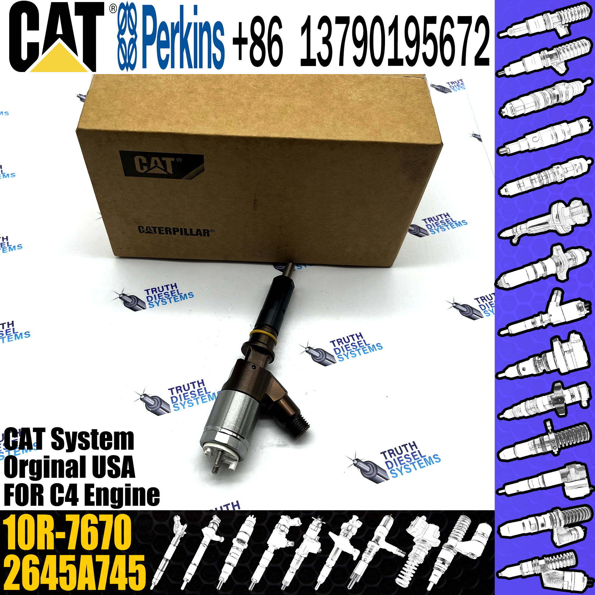 C6.6 Diesel Fuel Injector CA3200670 320-0670 3200670 2645A745 10R7670 10R-7670 For CAT