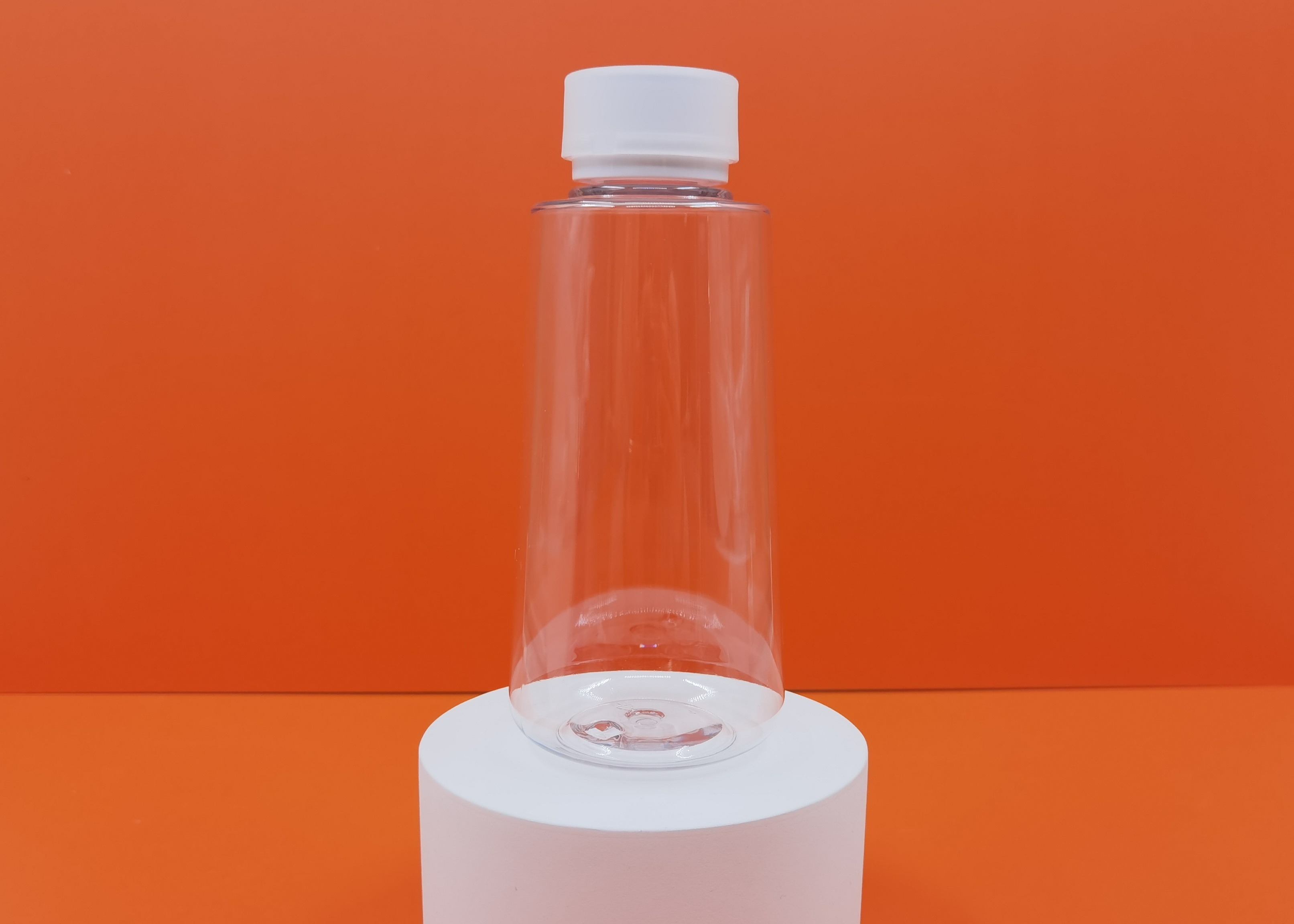 Transparent Plastic Cosmetic Bottles Skin Fresher With White Cap 200ml 350ml