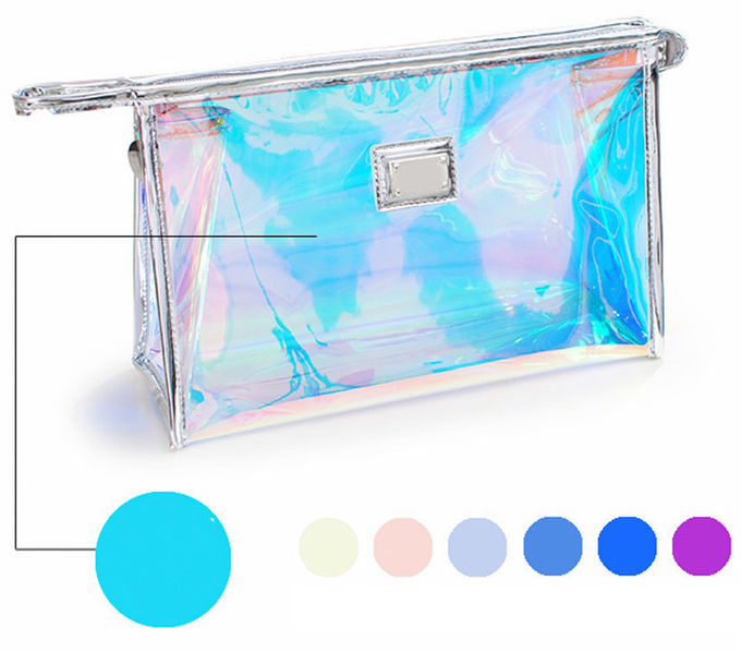 Custom Logo Luxury Rainbow Makeup Wash PVC Bag Cosmetic Organiser Bag