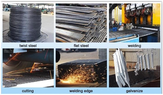 Smooth Swaged Aluminium Walkway Plain Bar Grating Anti Corrosion