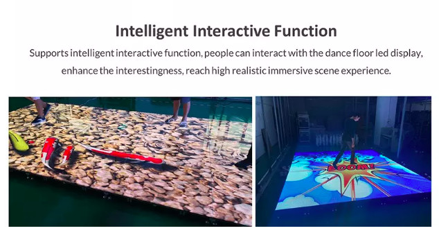 Portable 3d Interactive Led Screen Floor Tiles Panel P6.25