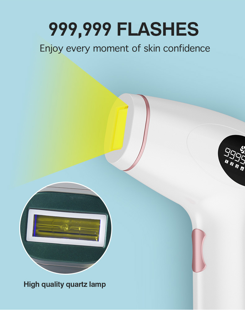 Hot selling 999999 flashes IPL Hair Removal Epilator with LED screen Permanent Hair Removal instrument For Home use