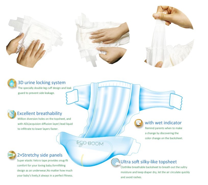 All Size Anion Inside Absorbing Quickly Cotton Baby Diapers