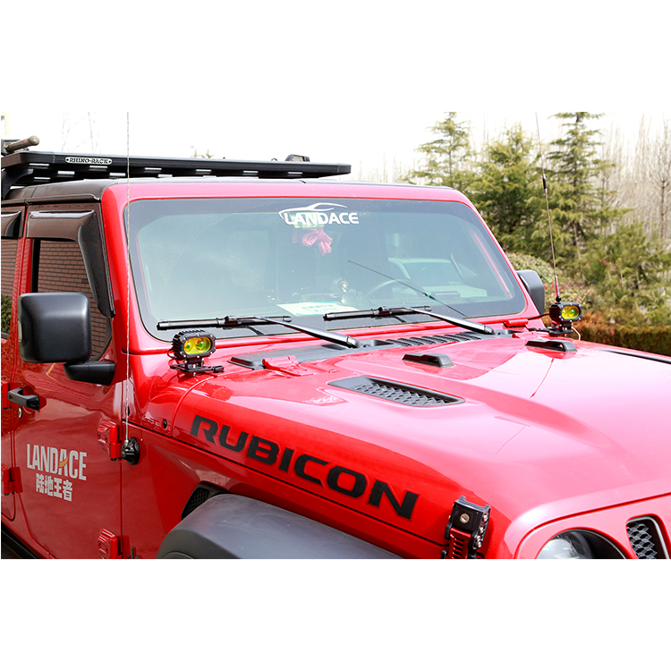 74*74*30mm Black Aluminum Alloy Antenna Base Cover Primary for Jeep Wrangler JL JK
