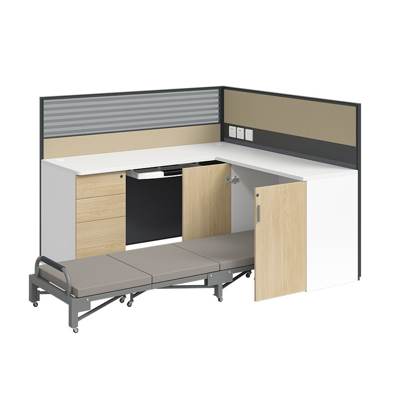 Workstation Desk Office Furniture 2 4 Person Office Cubicle Workstation With Folding Bed