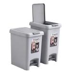China Wholesale Small Household Foot Pedal Plastic Dustbin With Cover