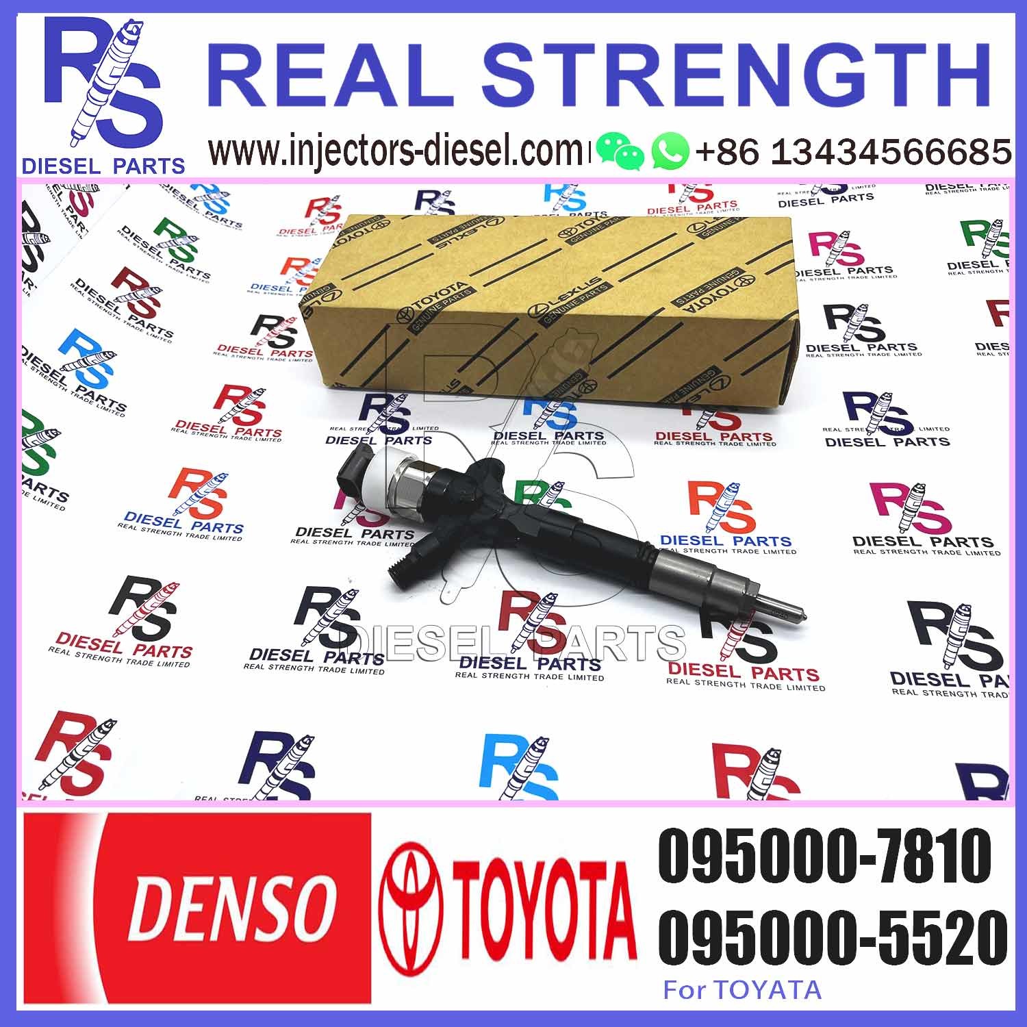 Diesel fuel Common Rail Injector Assembly 23670-30120 095000-7810 For Toyota Dyna