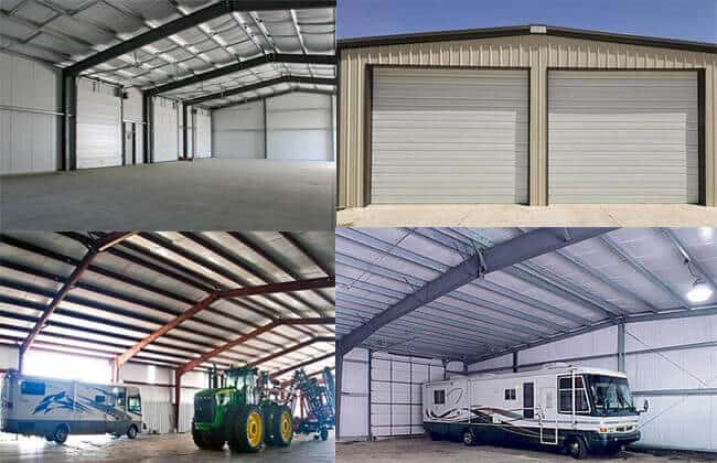 Q355 Q235 Prefab Metal Garage Light Frame Steel Construction