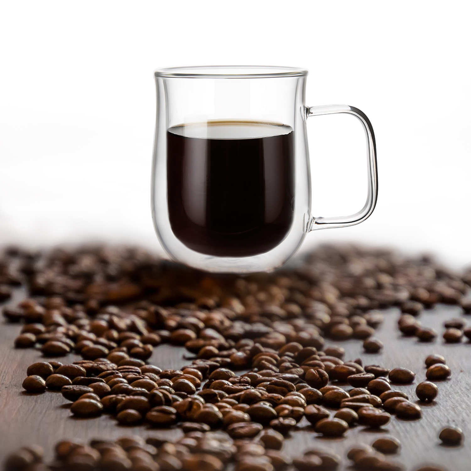 Amazon top seller High quality Borsilicate double wall Heat Resistant Hot Coffee Glss Double Wall Glass Cup