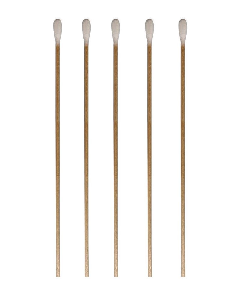 Long Handle Cotton Swabs Cleanroom Consumables 6 Inch Standard Paper / Wood Handle