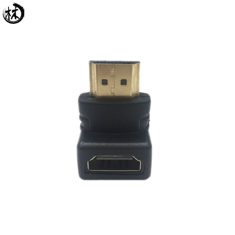 HDTV Female to male adapter,HDTV/F to HDTV/M with golden plate,90 degrees HDTV adapter