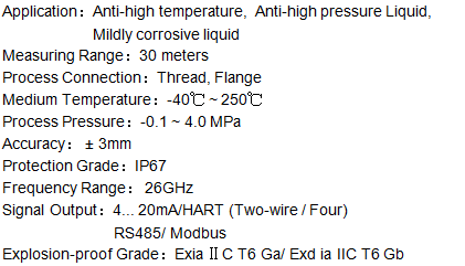 26Ghz High Frequency Radar Level Meter KLD260 Series For Solid Material