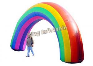 China Colorful Oxford Fabric Rainbow Inflatable Arches For Event Entrance on sale