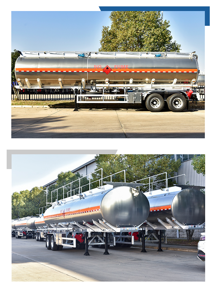 33000L 38000L Semi Tanker Trailer Gasoline Oil Transport Tanker 2 Axle 3 Axle Truck Trailer