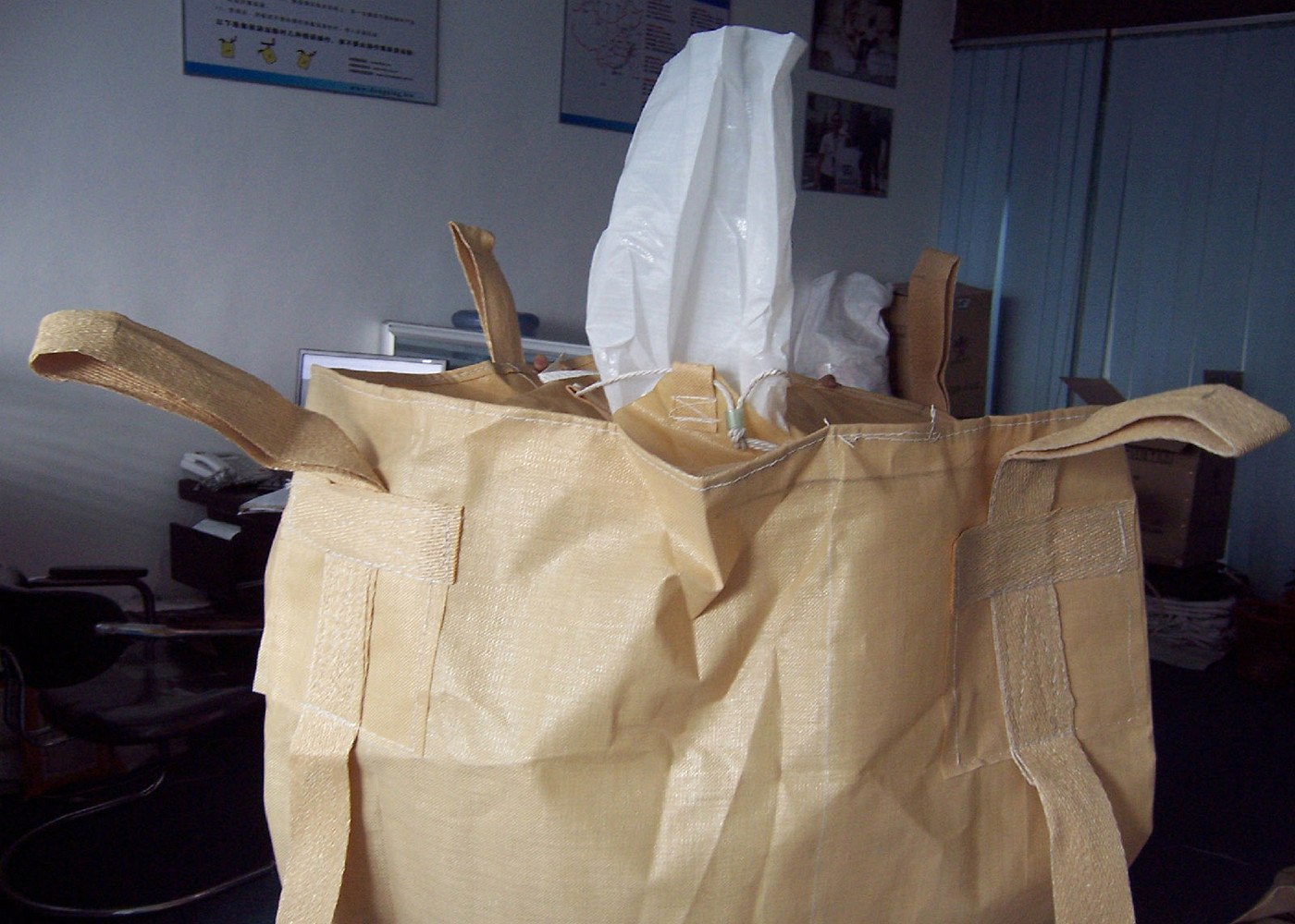 2200LBS U Panel Empty Bulk Bags , Sand / Cement / Soil Packing Jumbo Bags