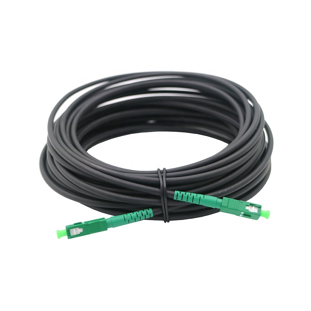 FTTH Outdoor Round Drop Cable SC 5.0mm Single Mode Fiber Optical G657A2