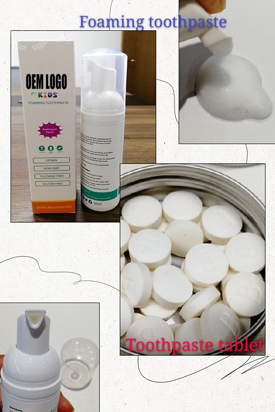 SASO Organic Teeth Whitening Toothpastes Colorful Crystal Anti Cavity