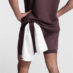 Wholesale Custom Mesh Sweat Compression 2 in 1 Print Designer Nylon Fitness Boxer Gym Workout Sports Cargo Running Men&prime;s Shorts