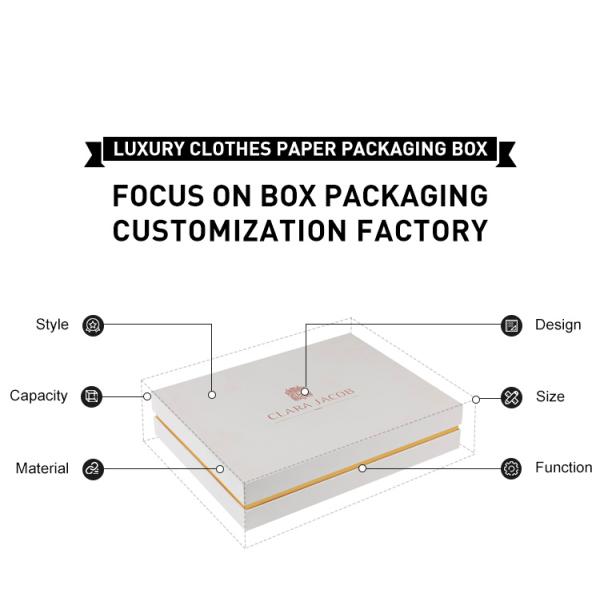 Rigid Cardboard Custom Apparel Boxes Lid And Base Men T Shirt Recyclable