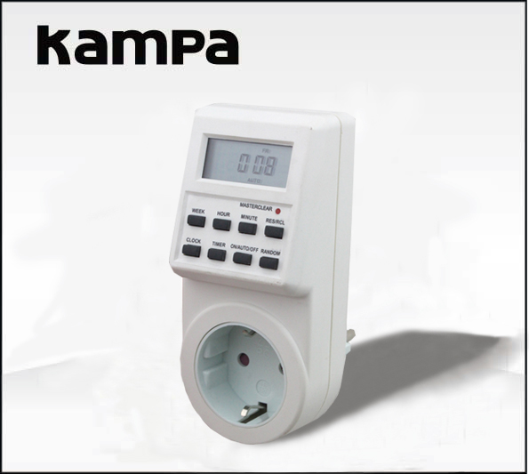 15A 230V European programmable digital timer switch