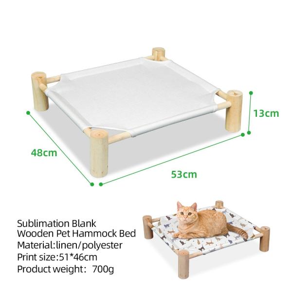 Sublimation Blank Cat Hammock Custom Wooden Pet Bed Pet Sublimation Blanks
