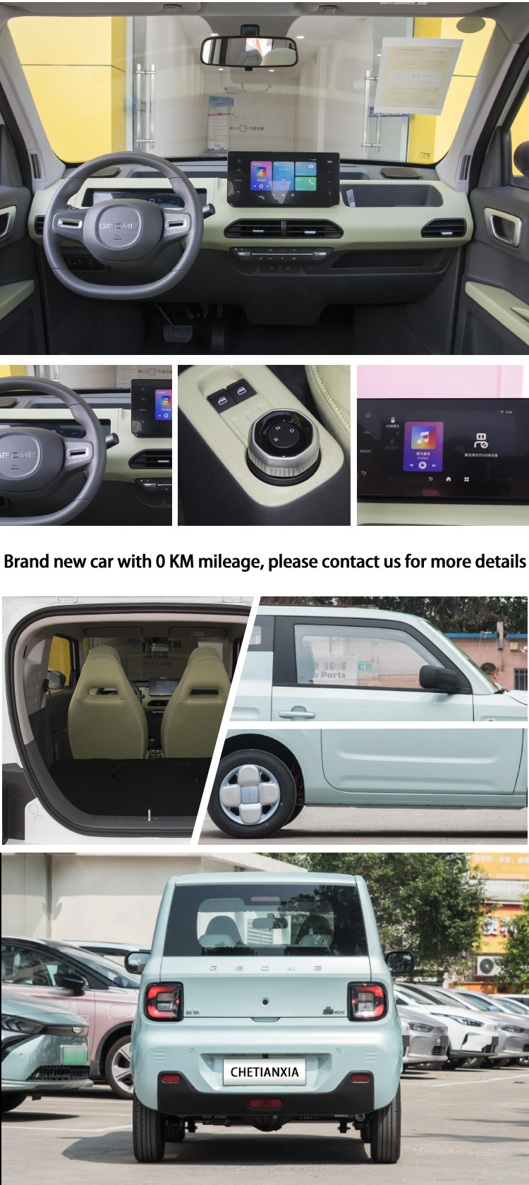 Geely Panda 4 Seats EV Mini Car Electric New Energy Vehicles
