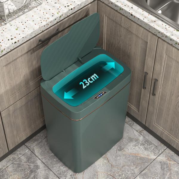 14L Slim Smart Sensor Trash Can Electric Automatic Plastic Garbage Bin Office Kitchen Home Rubbish Dustbin